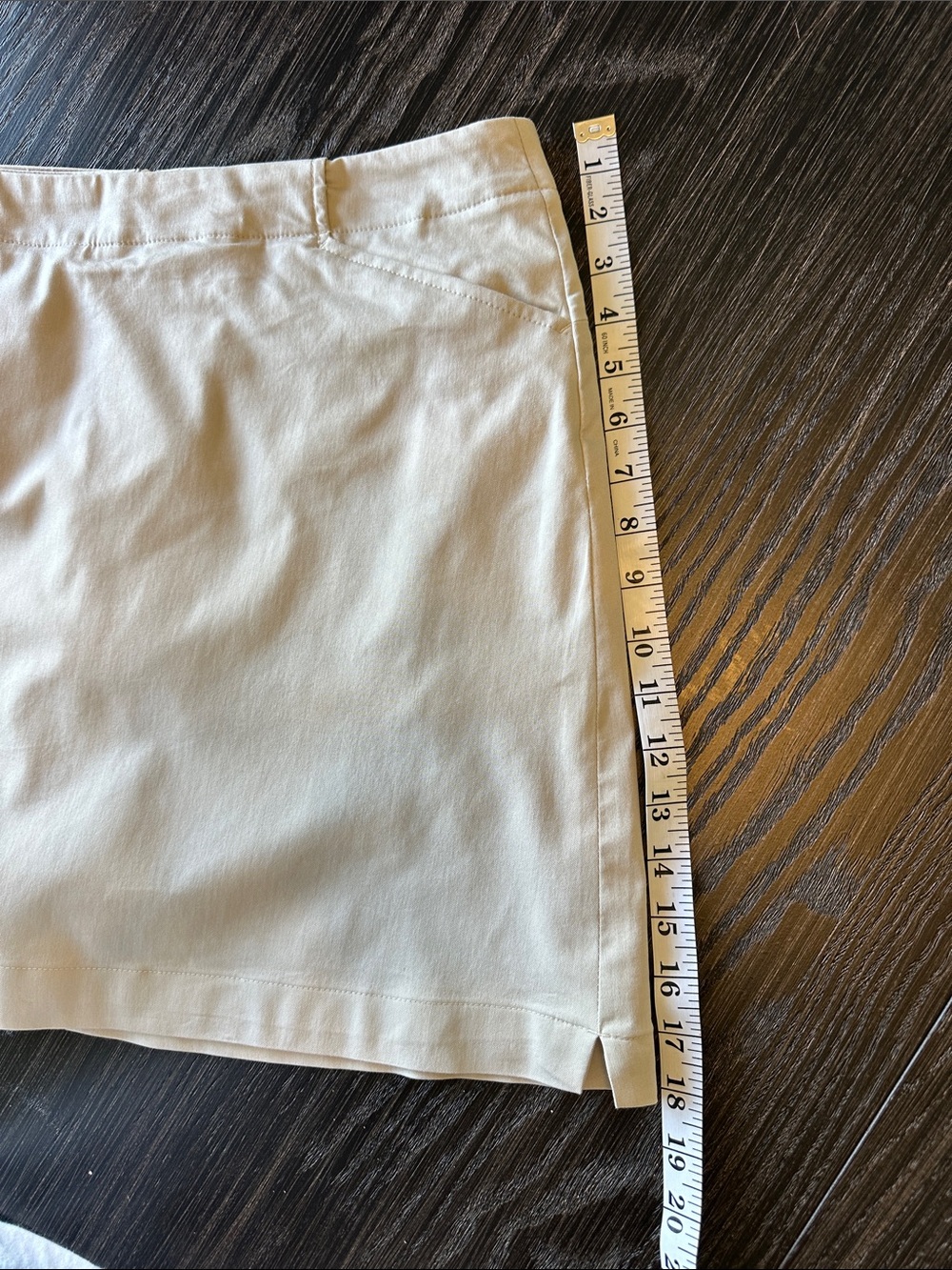 Nike Golf Beige Women’s Long Zip Back Skort with Zip Pockets, Size 12 Large - Picture 5 of 10